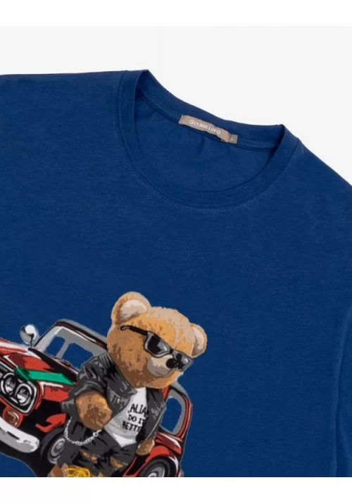 Ανδρικό T-Shirt Gianni Lupo GL2228F-SS24 Μπλε