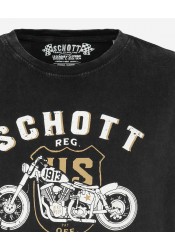 Ανδρικό T-Shirt Schott Tsaron Black