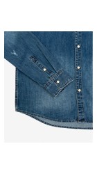 Ανδρικό Πουκάμισο Τζιν Gianni Lupo GL6247Q-SS24 Jeans Μπλε