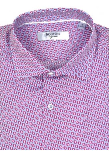 Ανδρικό Πουκάμισο με Κανονική Γραμμή Boston 200-1 Γαλάζιο