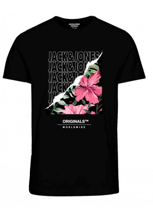 Ανδρικό T-Shirt Jack & Jones 122232998 Μαύρο