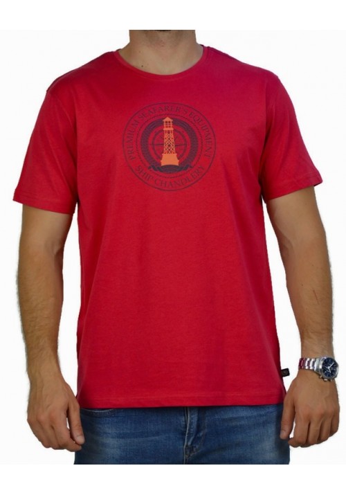 Aνδρικό T-Shirt με Στάμπα Ascot Sport 15305-41 Κόκκινο