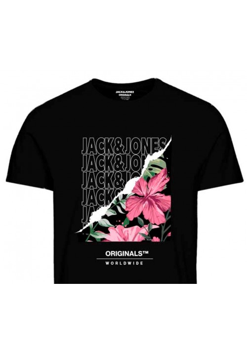 Ανδρικό T-Shirt Jack & Jones 122232998 Μαύρο