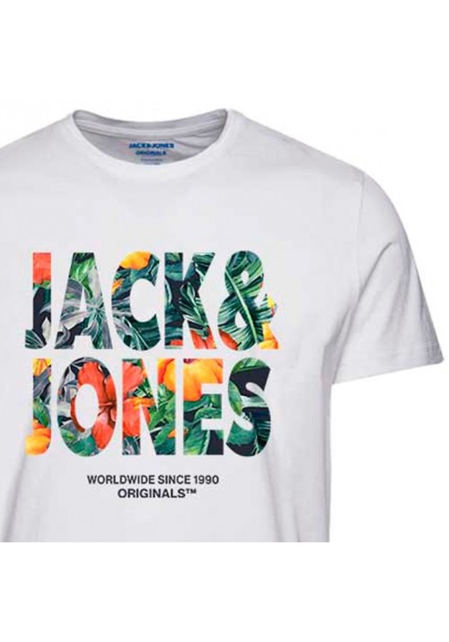 Ανδρικό T-Shirt Jack & Jones 12232998 Λευκό