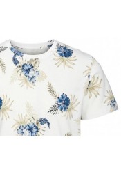 Ανδρικό T-Shirt Floral Jack & Jones 12224694 Λευκό