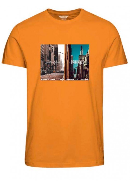 Ανδρικό T-Shirt Jack & Jones 12232997 Κίτρινο