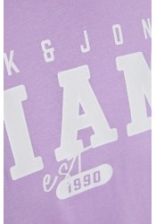 Ανδρικό T'shirt Jack &Jones JJCORY TEE SS CREW NECK 12247773 Λιλά