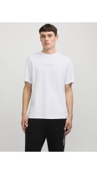 Ανδρικό T-Shirt Jack & Jones JJTaka Tee SS Crew Neck 12269369 White