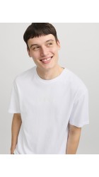 Ανδρικό T-Shirt Jack & Jones JJTaka Tee SS Crew Neck 12269369 White