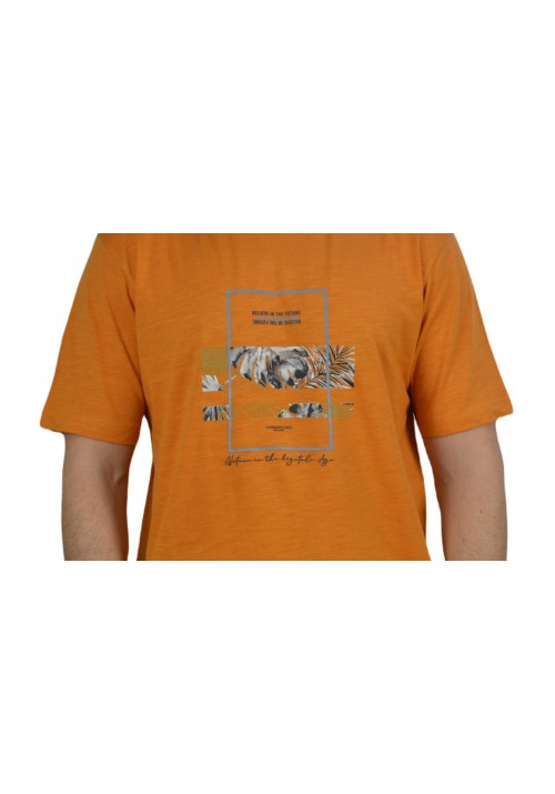 Aνδρικό T-Shirt HAMAKI-HO TE213H Πορτοκαλί