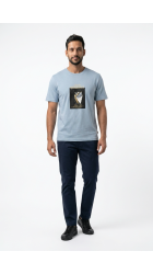 Ανδρικό T-Shirt Jack & Jones Jornorrebro Photo Tee SS Crew Neck LN 12291022 Cashmere Blue
