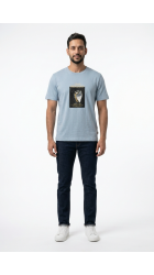 Ανδρικό T-Shirt Jack & Jones Jornorrebro Photo Tee SS Crew Neck LN 12291022 Cashmere Blue