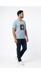 Ανδρικό T-Shirt Jack & Jones Jornorrebro Photo Tee SS Crew Neck LN 12291022 Cashmere Blue