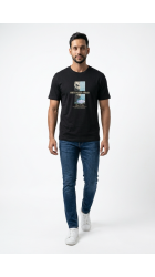 Ανδρικό T-Shirt Jack & Jones Jornorrebro Photo Tee SS Crew Neck LN 12291022 Black