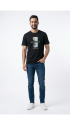 Ανδρικό T-Shirt Jack & Jones Jornorrebro Photo Tee SS Crew Neck LN 12291022 Black