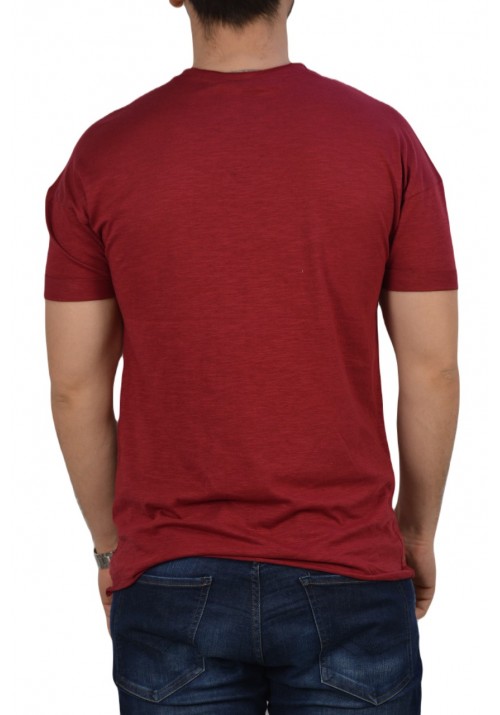 Ανδρικό T-Shirt Sublevel H16180Z22381A-001 Κόκκινο