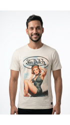 Ανδρικό T-Shirt Von VD/1TR/GIRLS1 Beige