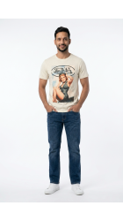 Ανδρικό T-Shirt Von VD/1TR/GIRLS1 Beige