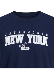 Ανδρικό T-Shirt Jack & Jones JJCory Tee SS Crew Neck 12247773 Μπλε