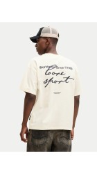 Ανδρικό T-Shirt Jack & Jones JCodust Script Back Tee SS Crew Neck 12292982 Sweet Corn