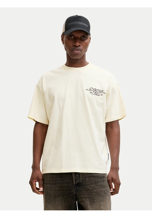 Ανδρικό T-Shirt Jack & Jones JCodust Script Back Tee SS Crew Neck 12292982 Sweet Corn