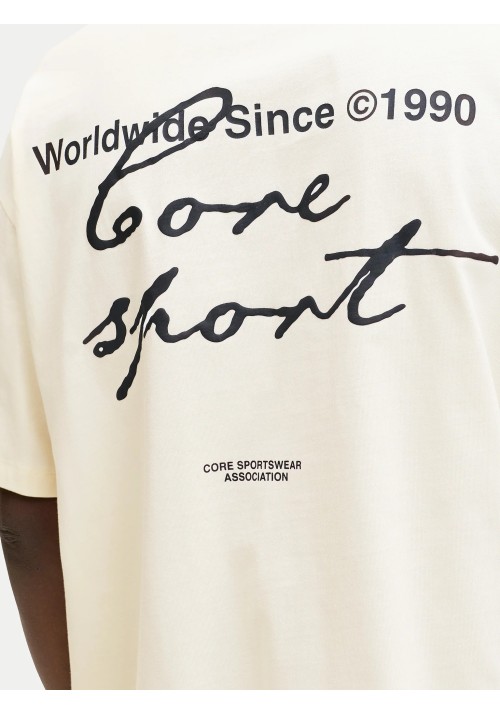 Ανδρικό T-Shirt Jack & Jones JCodust Script Back Tee SS Crew Neck 12292982 Sweet Corn