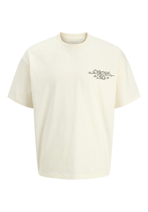 Ανδρικό T-Shirt Jack & Jones JCodust Script Back Tee SS Crew Neck 12292982 Sweet Corn