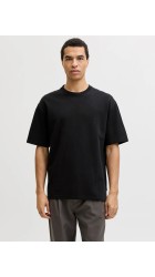 Ανδρικό T-Shirt Jack & Jones JPRBLAETHAN SS LOGO TEE 12292340 Μαύρο