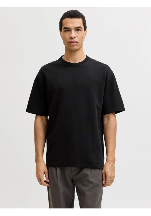 Ανδρικό T-Shirt Jack & Jones JPRBLAETHAN SS LOGO TEE 12292340 Μαύρο