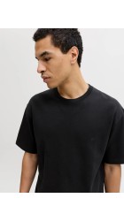 Ανδρικό T-Shirt Jack & Jones JPRBLAETHAN SS LOGO TEE 12292340 Μαύρο