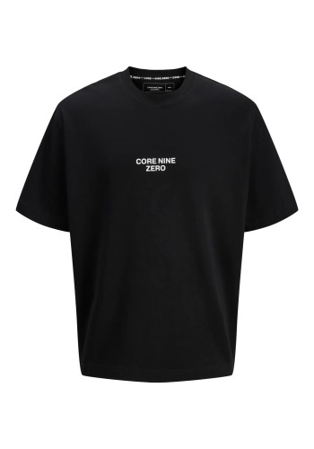 Ανδρικό T-Shirt Jack & Jones Jcocnz Berlin Graphik  Cutout Tee Crew Neck  12274242 Μαύρο
