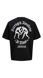 Ανδρικό T-Shirt Jack & Jones Jcocnz Berlin Graphik Cutout Tee Crew Neck 12274242 Μαύρο Ανδρικό T-Shirt Jack & Jones Jcocnz Berlin Graphik Cutout Tee Crew Neck 12274242 Μαύρο