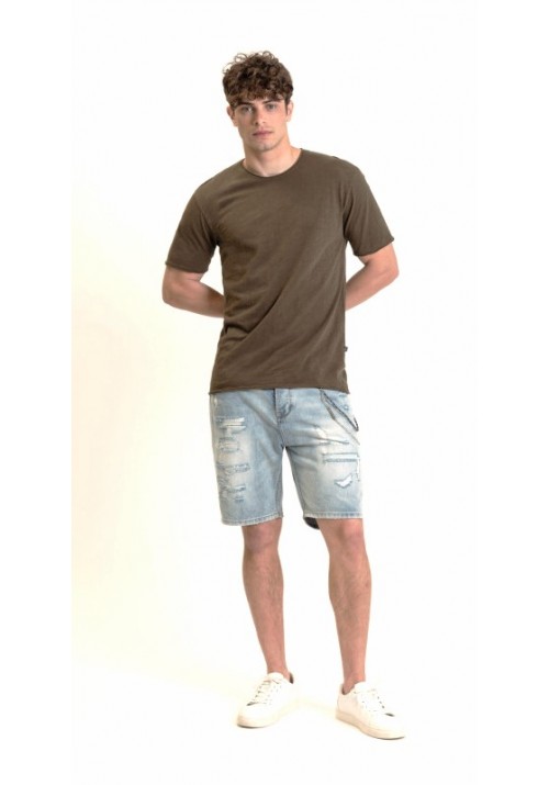 Ανδρικό T-Shirt Gianni Lupo GL1053F Λαδί