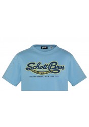 Ανδρικό T-Shirt Schott TSJACKY AZUR Γαλάζιο