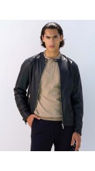 Ανδρικό Μπουφάν Hamaki Gbe1568H Biker-SS24 Μπλε