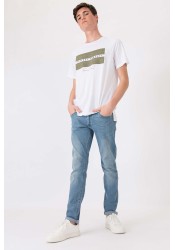 Ανδρικό Παντελόνι Τζιν Slim Fit Tiffosi Liam 10025712-137 Γαλάζιο