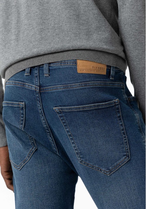 Ανδρικό Παντελόνι Τζιν Slim Fit Tiffosi Liam 10058662-M1032 Medium Blue