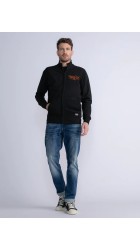 Ανδρική Ζακέτα Φούτερ Petrol M-3030-SWC314-9091Μαύρη