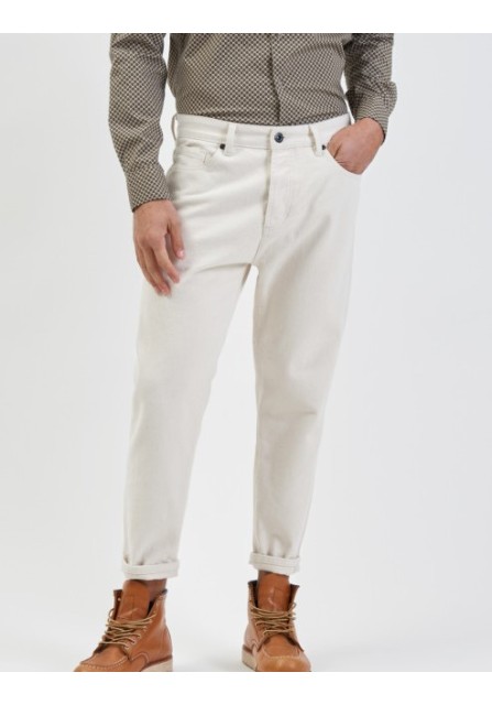 Ανδρικό Παντελόνι Τζιν  Carrot Fit Gianni Lupo GL6228Q Panna Μπεζ