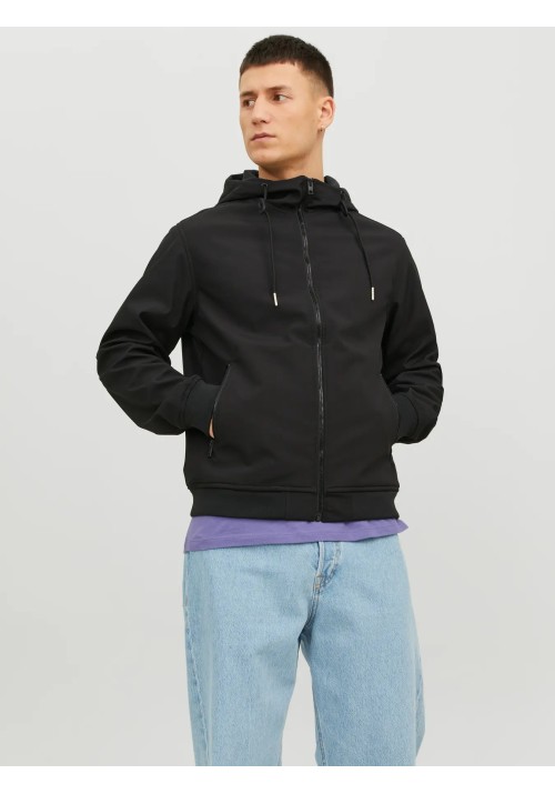 Ανδρικό Μπουφάν Jack & Jones JJEBasic Softshell Hood Noos 12236300 Μαύρο