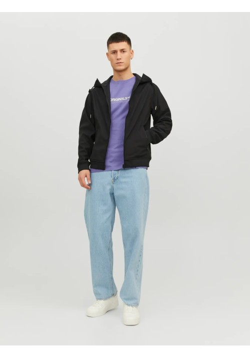 Ανδρικό Μπουφάν Jack & Jones JJEBasic Softshell Hood Noos 12236300 Μαύρο