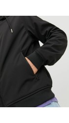 Ανδρικό Μπουφάν Jack & Jones JJEBasic Softshell Hood Noos 12236300 Μαύρο