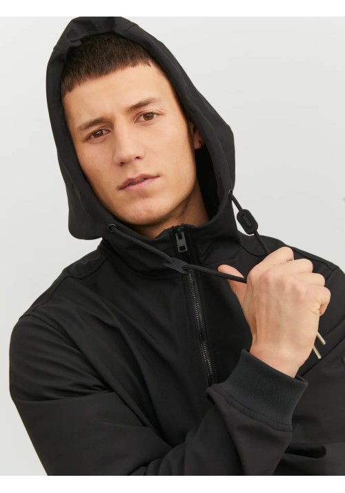 Ανδρικό Μπουφάν Jack & Jones JJEBasic Softshell Hood Noos 12236300 Μαύρο