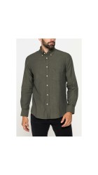 Ανδρικό Πουκάμισο Φανέλα Carrera 00213B-1221X-799 Λαδί