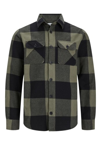Ανδρικό Πουκάμισο Overshirt Jack & Jones JJEDarren Overshirt LS Noos 12248409 Dusty Olive