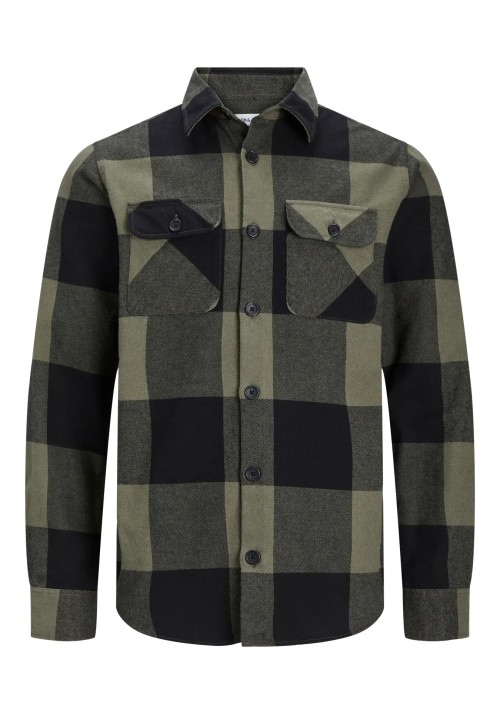 Ανδρικό Πουκάμισο Overshirt Jack & Jones JJEDarren Overshirt LS Noos 12248409 Dusty Olive
