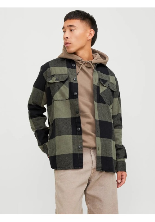 Ανδρικό Πουκάμισο Overshirt Jack & Jones JJEDarren Overshirt LS Noos 12248409 Dusty Olive