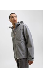 Ανδρικό Μπουφάν Jack & Jones JJThatcer Softshell Hood 12279288 Castlerock