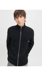 Ανδρική Ζακέτα Πλεκτή Jack & Jones JJEPerfect Knit Zip Cardigan SN 12279409 Black