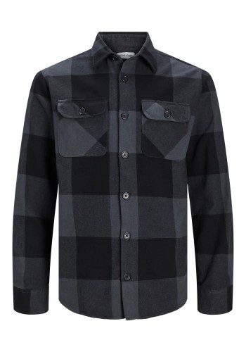 Ανδρικό Πουκάμισο Overshirt Jack & Jones JJEDarren Overshirt LS Noos 12248409 Asphalt